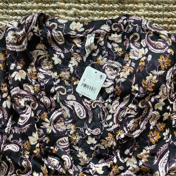 NEW Free People Call Me Later Printed Bodysuit In Black Combo - Picture 10 of 14